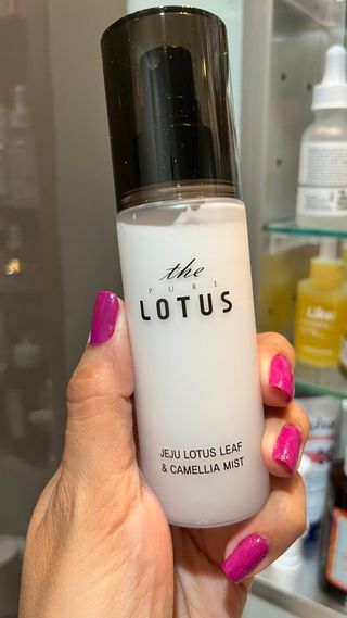 더 퓨어 로터스 제주 식물 선크림 / 제주 연잎 &amp; 동백 미스트 / 순수한 연꽃 어메니티 세트 — 5점을 준 리뷰어가 2022년 7월 올린 사용 사진