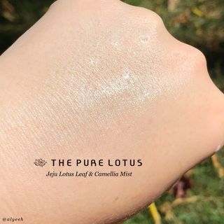 더 퓨어 로터스 제주 식물 선크림 / 제주 연잎 &amp; 동백 미스트 / 순수한 연꽃 어메니티 세트 — 5점을 준 리뷰어가 2022년 10월 올린 사용 사진