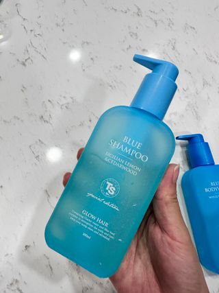 TS 블루에디션(샴푸200ml+바디워시200ml SET) — 5점을 준 리뷰어가 2023년 6월 올린 사용 사진