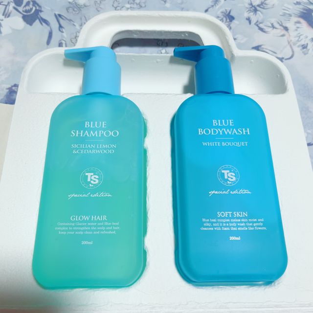 TS 블루 에디션 (블루 샴푸 200ml + 블루 바디 워시 200ml) 리뷰 사진