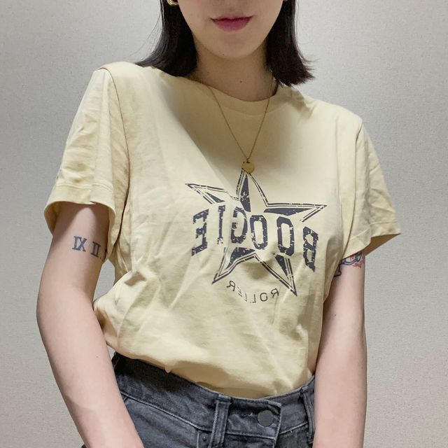 Boogie T-shirts_beige 리뷰 사진