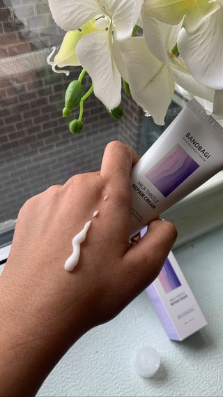 바노바기 코스메틱 바노바기 밀크 씨슬 리페어 크림 50ml — 5점을 준 리뷰어가 2023년 3월 올린 사용 사진