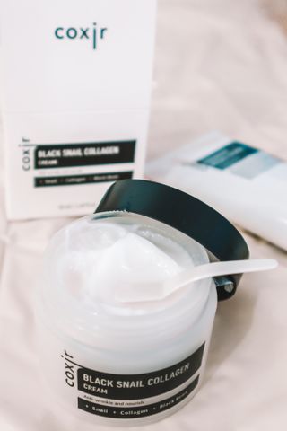 COXIR 블랙 스네일 콜라겐 크림 50ml &amp; 세라마이드 마이크로 더마 클렌저 120ml — 3.5점을 준 리뷰어가 2021년 8월 올린 사용 사진