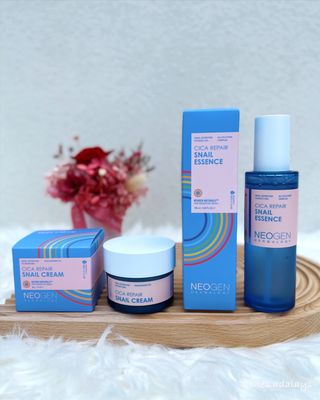 네오젠 더마로지 시카 리페어 스네일 에센스 100ml+ 크림 50g 세트 — 5점을 준 리뷰어가 2022년 8월 올린 사용 사진