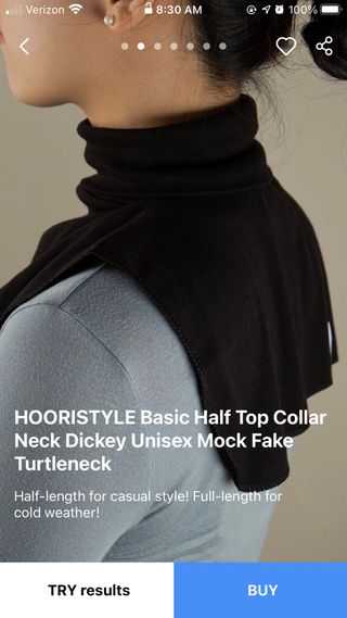 /[HOORISTYLE] 베이직 하프 탑 칼라 넥 디키 남여공용 모의 페이크 터틀넥 — 리뷰어가 2021년 12월 올린 사용 사진