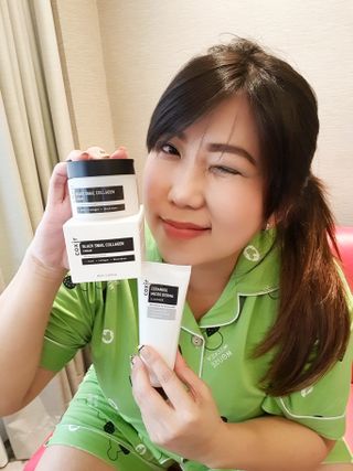 COXIR 블랙 스네일 콜라겐 크림 50ml &amp; 세라마이드 마이크로 더마 클렌저 120ml — 5점을 준 리뷰어가 2021년 8월 올린 사용 사진
