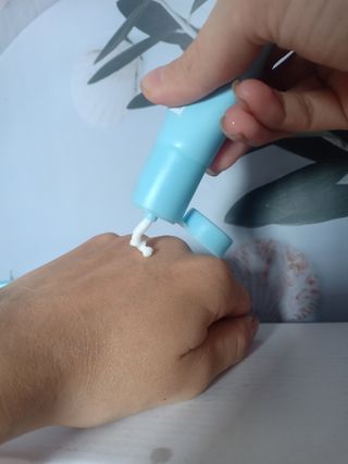 제주인디 렛잇쿨 폴리인디고 진정 리파인 크림 — 5점을 준 리뷰어가 2021년 6월 올린 사용 사진