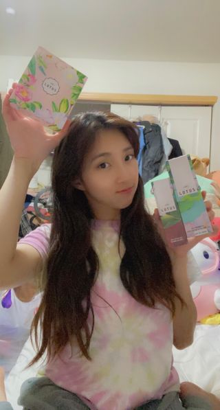 더 퓨어 로터스 제주 식물 선크림 / 제주 연잎 &amp; 동백 미스트 / 순수한 연꽃 어메니티 세트 — 5점을 준 리뷰어가 2022년 10월 올린 사용 사진