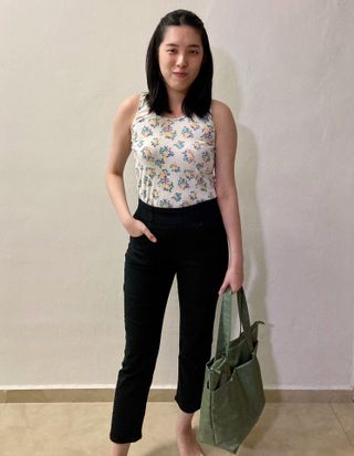 [캔마트]Perfect Pants40verSummer 면 MA05137 Ivory / Black A 쇼트 타입 / B 롱 타입 — 5점을 준 리뷰어가 2021년 8월 올린 사용 사진
