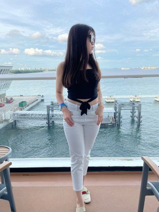 [캔마트]Perfect Pants40verSummer 면 MA05137 Ivory / Black A 쇼트 타입 / B 롱 타입 — 5점을 준 리뷰어가 2021년 8월 올린 사용 사진