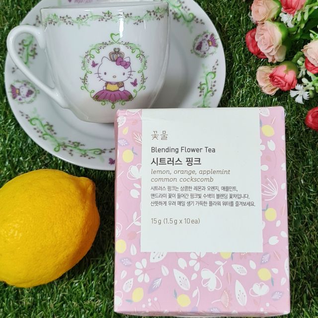 시트러스 핑크 _ 블렌딩 플라워 티 리뷰 사진
