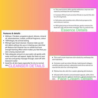 Vita Snail Trio Set [First Essence, Cream, Gel Cleanser] — 4점을 준 리뷰어가 2021년 8월 올린 사용 사진