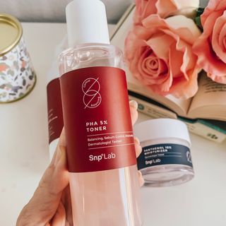 SNP LAB 살리실산 클렌저 + PHA 5 토너 + 나이아신아마이드 10 세럼 + 판테놀 10 모이스처라이저 — 5점을 준 리뷰어가 2021년 10월 올린 사용 사진