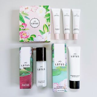더 퓨어 로터스 제주 식물 선크림 / 제주 연잎 &amp; 동백 미스트 / 순수한 연꽃 어메니티 세트 — 4점을 준 리뷰어가 2022년 12월 올린 사용 사진