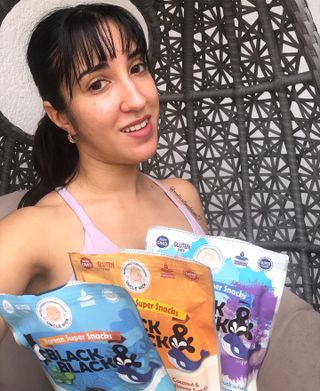 UNCLE NICK 한국 슈퍼 스낵 블랙 &amp; 블랙 김 스낵 — 3점을 준 리뷰어가 2021년 11월 올린 사용 사진