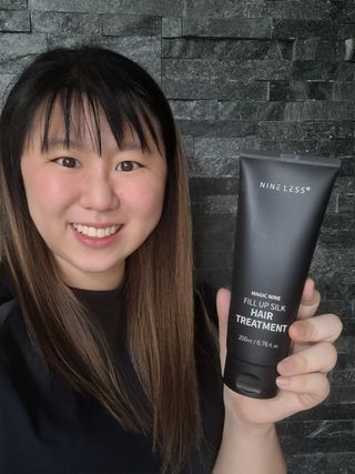 나인레스 매지나인 필 업 실크 트리트먼트 200ml 6.76 fl. 온스 유형에 남겨 — 5점을 준 리뷰어가 2022년 1월 올린 사용 사진