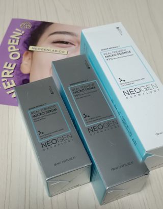 네오젠 더마로지 리얼퍼먼트 마이크로 세트 (토너 150ml, 에센스 150ml, 세럼 30ml, 미스트 115ml) — 5점을 준 리뷰어가 2022년 7월 올린 사용 사진