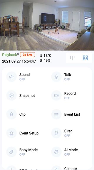 온습도 모니터와 스마트 리모컨이 탑재된 EGLOO cam S4 1080P Wi-Fi 스마트 카메라 — 5점을 준 리뷰어가 2021년 9월 올린 사용 사진