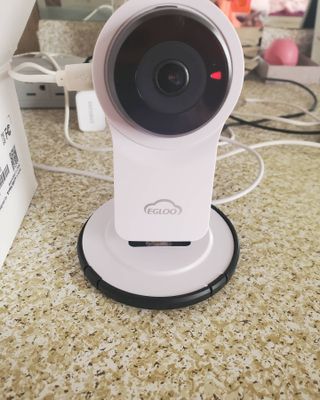 온습도 모니터와 스마트 리모컨이 탑재된 EGLOO cam S4 1080P Wi-Fi 스마트 카메라 — 3점을 준 리뷰어가 2021년 6월 올린 사용 사진