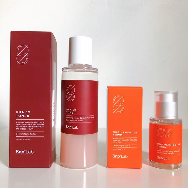 SNP LAB PHA  5 토너 150ml + 나이아신아마이드 10 세럼 32ml 세트 리뷰 사진