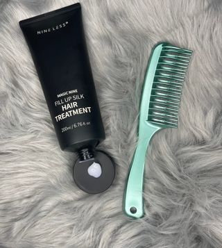 나인레스 매지나인 필 업 실크 트리트먼트 200ml 6.76 fl. 온스 유형에 남겨 — 5점을 준 리뷰어가 2022년 1월 올린 사용 사진