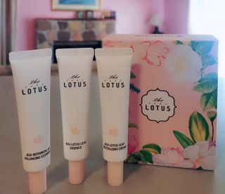 더 퓨어 로터스 제주 식물 선크림 / 제주 연잎 &amp; 동백 미스트 / 순수한 연꽃 어메니티 세트 — 5점을 준 리뷰어가 2022년 7월 올린 사용 사진