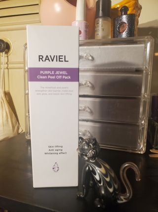 라비엘 RAVIEL 퍼플 쥬얼 클린 필 오프 팩, 마일드 블랙헤드 리무버, 4.1 fl oz(120ml) — 5점을 준 리뷰어가 2022년 9월 올린 사용 사진