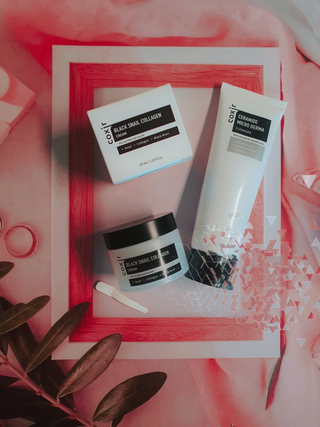 COXIR 블랙 스네일 콜라겐 크림 50ml &amp; 세라마이드 마이크로 더마 클렌저 120ml — 4점을 준 리뷰어가 2021년 8월 올린 사용 사진