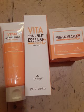 Vita Snail Trio Set [First Essence, Cream, Gel Cleanser] — 4점을 준 리뷰어가 2021년 9월 올린 사용 사진