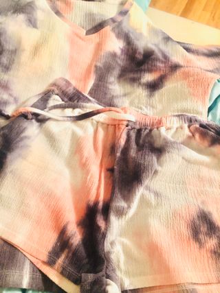 noflik Tie Dye Short Set-여성용 타이 다이 라운지 세트 — 5점을 준 리뷰어가 2021년 7월 올린 사용 사진