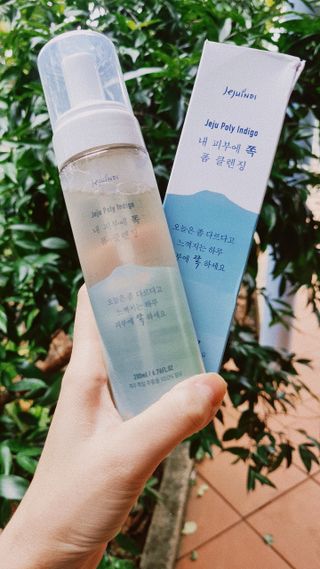제주인디 폴리인디고 내 피부에 쪽 폼클렌징 — 5점을 준 리뷰어가 2021년 12월 올린 사용 사진