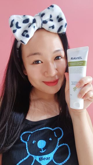 (MY) 라비엘 쑥 그린머드 팩투폼 페이스 클렌저, 4.1fl oz(120ml), 2-in-1 멀티 클렌저 — 5점을 준 리뷰어가 2023년 3월 올린 사용 사진