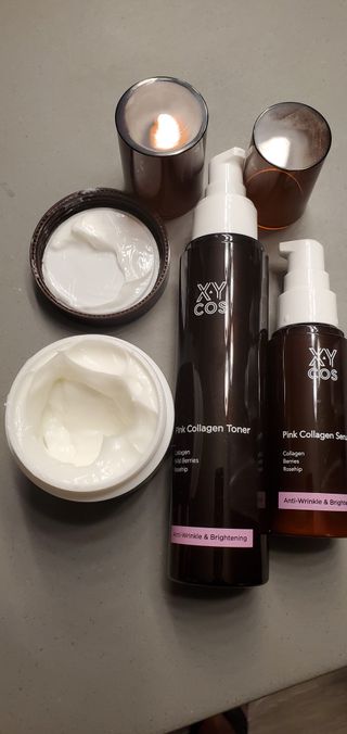 Pink Collagen Line [Toner, Serum, Cream] — 4점을 준 리뷰어가 2021년 10월 올린 사용 사진