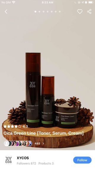 Cica Green Line [Toner, Serum, Cream] — 4.5점을 준 리뷰어가 2021년 9월 올린 사용 사진