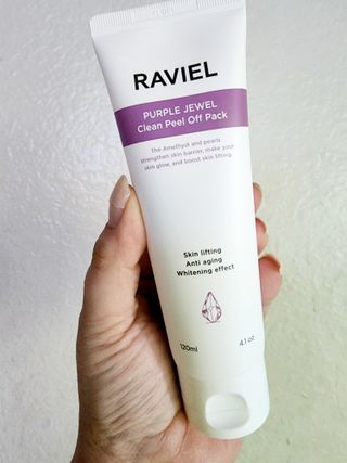 라비엘 RAVIEL 퍼플 쥬얼 클린 필 오프 팩, 마일드 블랙헤드 리무버, 4.1 fl oz(120ml) — 3점을 준 리뷰어가 2022년 9월 올린 사용 사진