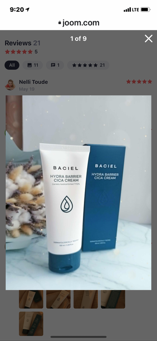 바시엘 BACIEL 바시엘 하이드라 베리어 시카 크림 — 5점을 준 리뷰어가 2021년 5월 올린 사용 사진