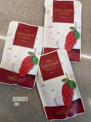 [K-doraji] Omija Berry Drink–80ml pouches of Bellflower Root Concentrate with Omija Berry — 5점을 준 리뷰어가 2021년 8월 올린 사용 사진