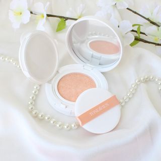 TONEfitSUN 쿠션 12g 비건 톤업 선쿠션 한국산 SPF 50+/ PA++++ — 5점을 준 리뷰어가 2023년 2월 올린 사용 사진