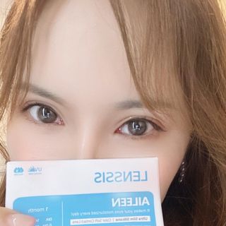 [렌시스] 이에베도 블루 베도 사용할 자연스럽게 익숙해 지 카라 콘 # 에이 린 시리즈 1 개월 용 컬러 4 색 — 5점을 준 리뷰어가 2021년 6월 올린 사용 사진