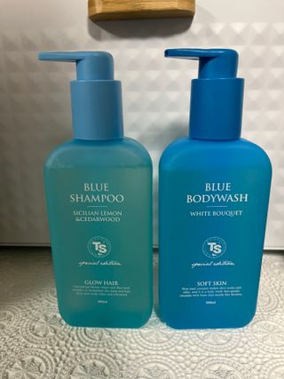 TS 블루 에디션 (블루 샴푸 200ml + 블루 바디 워시 200ml) — 3.5점을 준 리뷰어가 2023년 6월 올린 사용 사진