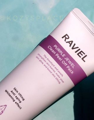 라비엘 RAVIEL 퍼플 쥬얼 클린 필 오프 팩, 마일드 블랙헤드 리무버, 4.1 fl oz(120ml) — 5점을 준 리뷰어가 2022년 9월 올린 사용 사진