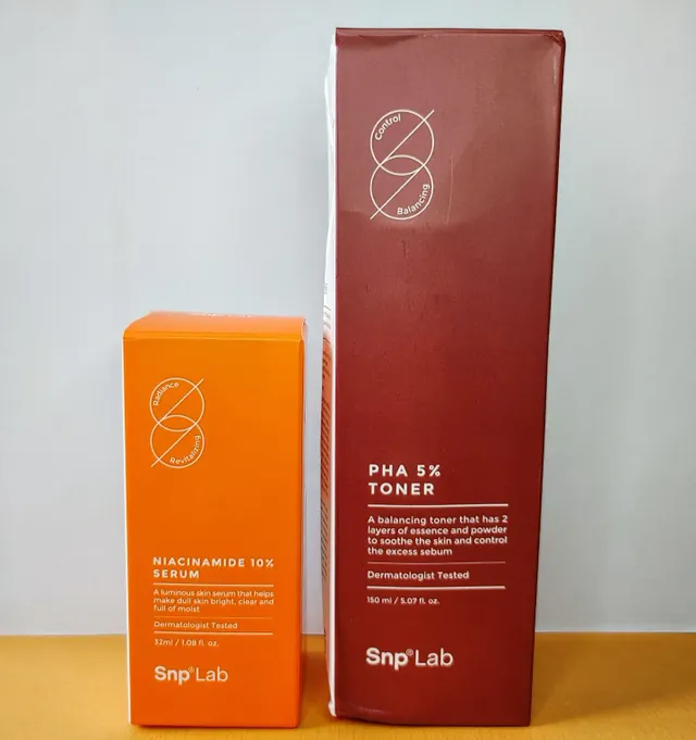 SNP LAB PHA  5 토너 150ml + 나이아신아마이드 10 세럼 32ml 세트 리뷰 사진