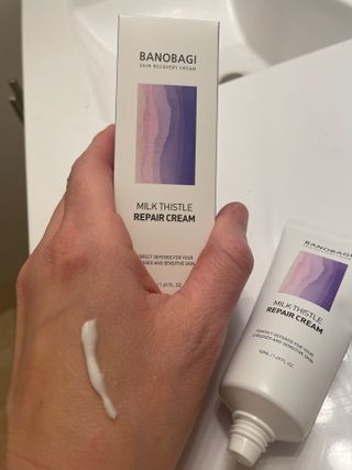 바노바기 코스메틱 바노바기 밀크 씨슬 리페어 크림 50ml — 5점을 준 리뷰어가 2023년 3월 올린 사용 사진