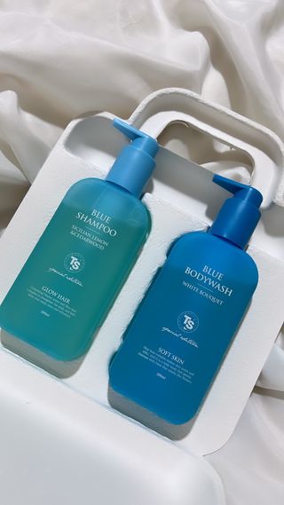 TS 블루 에디션 (블루 샴푸 200ml + 블루 바디 워시 200ml) — 5점을 준 리뷰어가 2023년 6월 올린 사용 사진