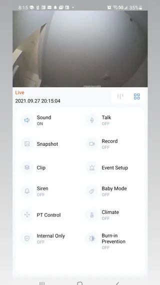 온습도 모니터와 스마트 리모컨이 탑재된 EGLOO cam S4 1080P Wi-Fi 스마트 카메라 — 4.5점을 준 리뷰어가 2021년 9월 올린 사용 사진
