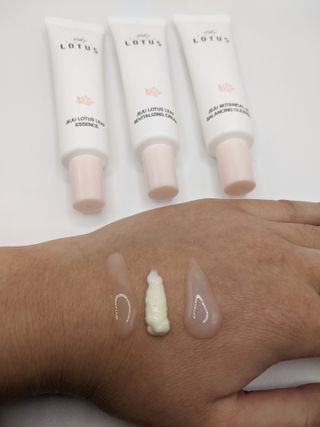 더 퓨어 로터스 제주 식물 선크림 / 제주 연잎 &amp; 동백 미스트 / 순수한 연꽃 어메니티 세트 — 4.5점을 준 리뷰어가 2022년 12월 올린 사용 사진