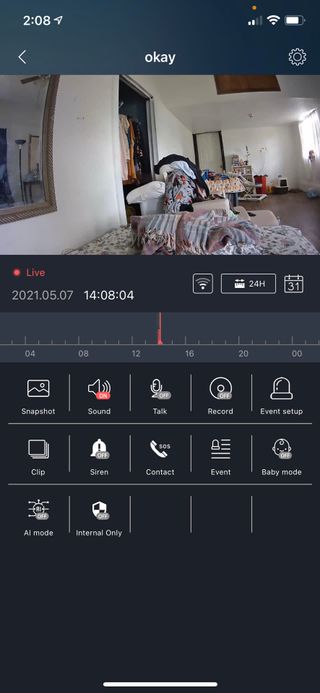 온습도 모니터와 스마트 리모컨이 탑재된 EGLOO cam S4 1080P Wi-Fi 스마트 카메라 — 5점을 준 리뷰어가 2021년 5월 올린 사용 사진