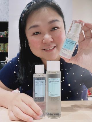 네오젠 더마로지 리얼퍼먼트 마이크로 세트 (토너 150ml, 에센스 150ml, 세럼 30ml, 미스트 115ml) — 4.5점을 준 리뷰어가 2022년 8월 올린 사용 사진
