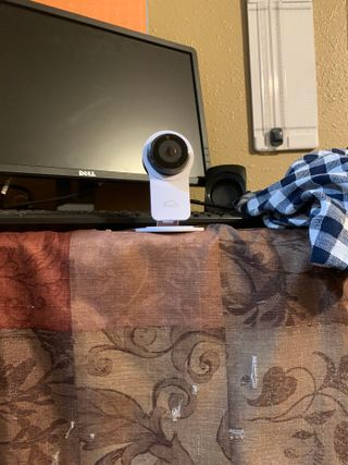 온습도 모니터와 스마트 리모컨이 탑재된 EGLOO cam S4 1080P Wi-Fi 스마트 카메라 — 5점을 준 리뷰어가 2021년 5월 올린 사용 사진