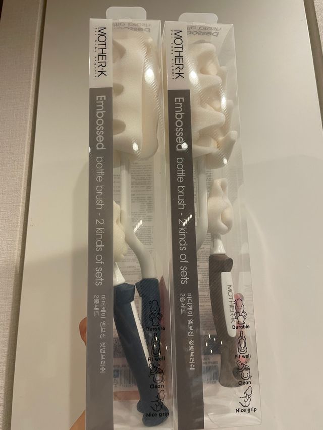 -哺乳瓶洗浄スポンジ回転ブラシーセット（２色） 리뷰 사진